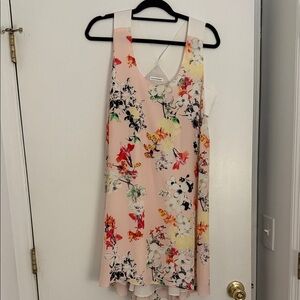 Club Monaco Pink Floral Sleeveless Mini Dress